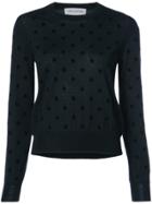 Comme Des Garçons Girl Tonal Polka Dotted Jumper - Black