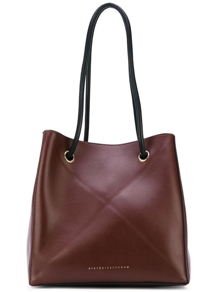 Victoria Beckham - Box Hobo Tote - Women - Calf Leather - One Size, Brown, Calf Leather