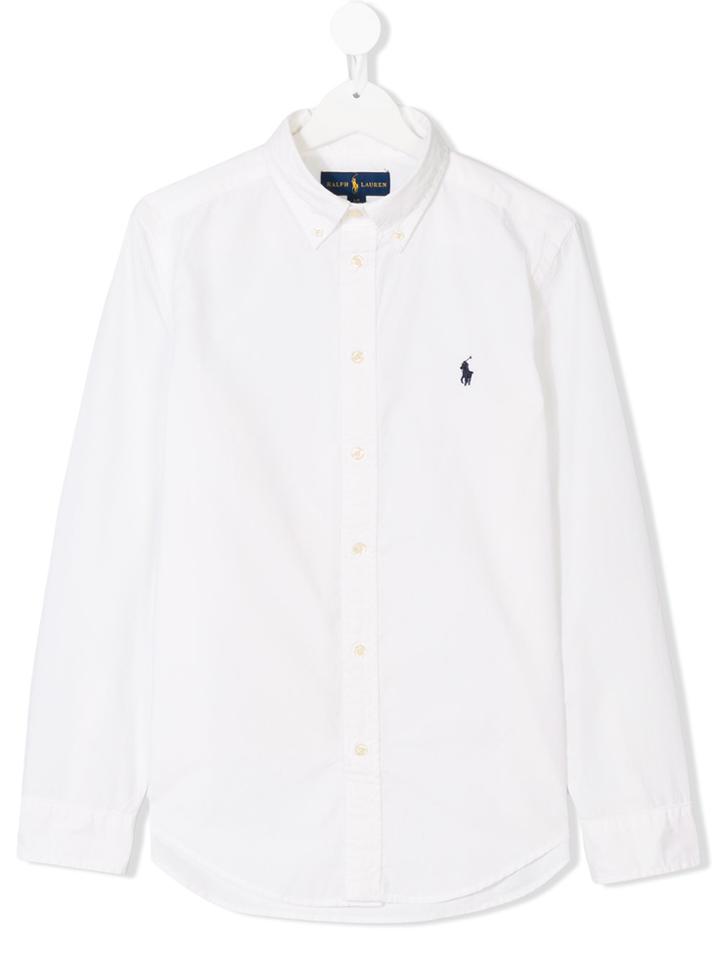 Ralph Lauren Kids Teen Logo Embroidered Shirt - White