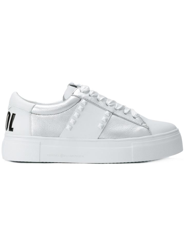 Kennel & Schmenger Studded Platform Sneakers - White
