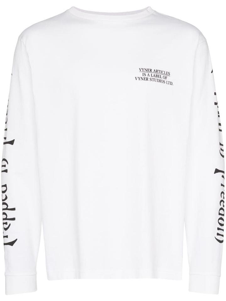 Vyner Articles Killing Tuna Organic Cotton T-shirt - White