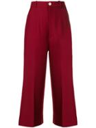 Gucci Cropped Trousers - Red