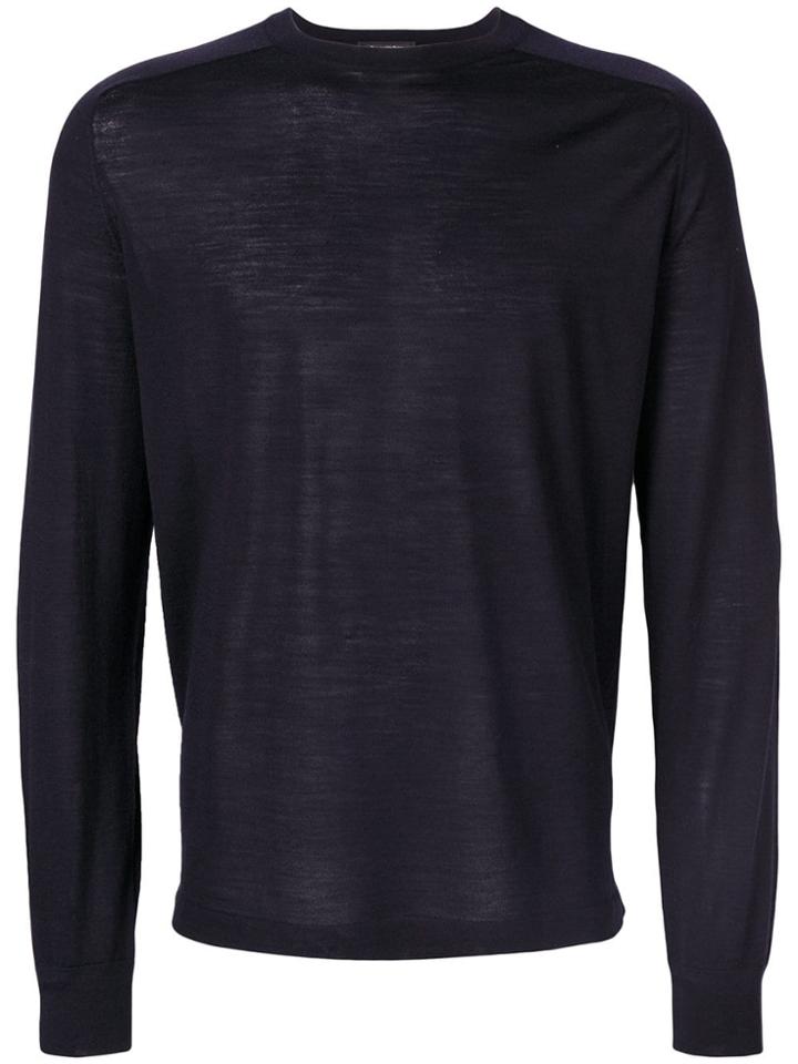 Ermenegildo Zegna Round Neck Jumper - Blue