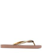 Uzurii Colourful Classic Flip Flops - Brown