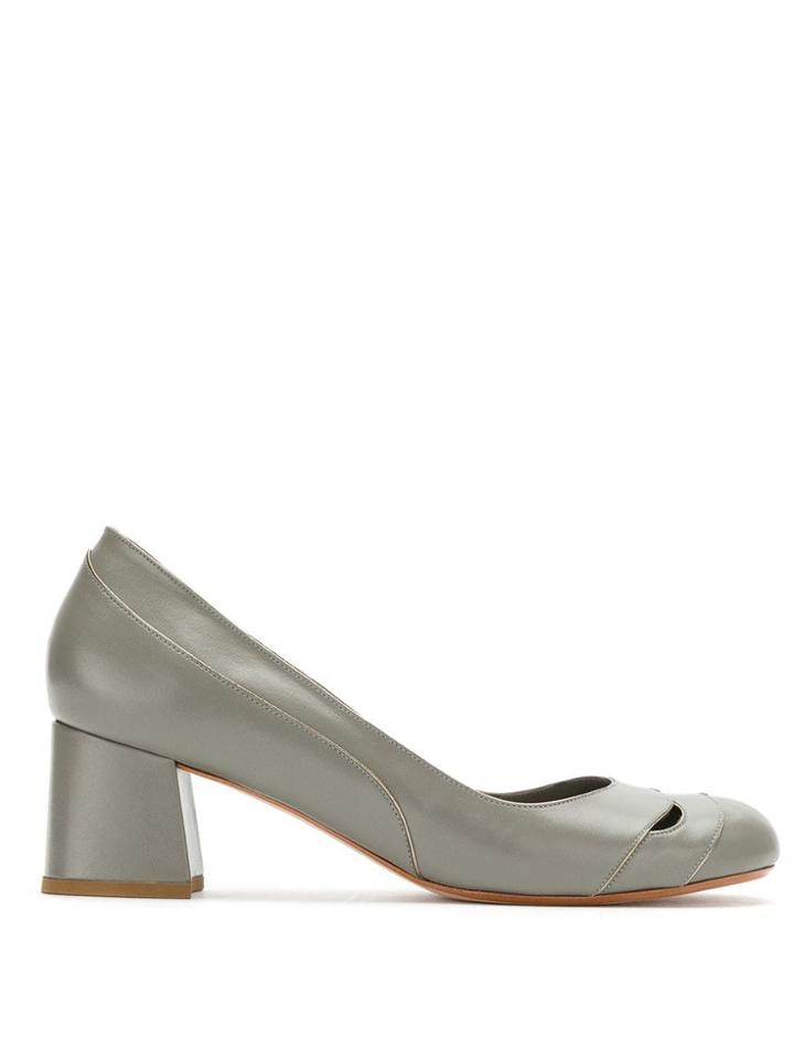 Sarah Chofakian Cut Out Detailed Pumps - Grey