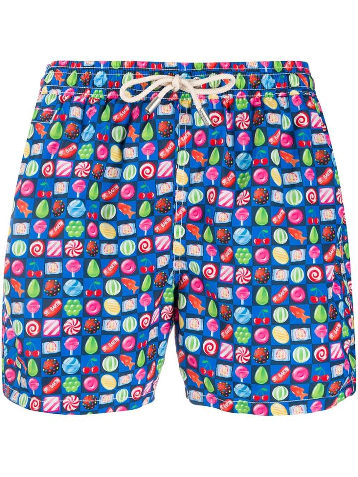 Mc2 Saint Barth Candies Printed Swim Shorts - Blue