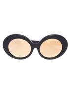 Linda Farrow Oval Sunglasses - Black