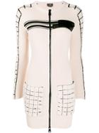 Elisabetta Franchi Belted Knitted Dress - Pink