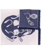 Alexander Mcqueen Skull Logo Scarf - Purple