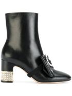 Gucci Stone Ankle Boots - Black