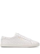 Saint Laurent Andy Studded Sneakers - White