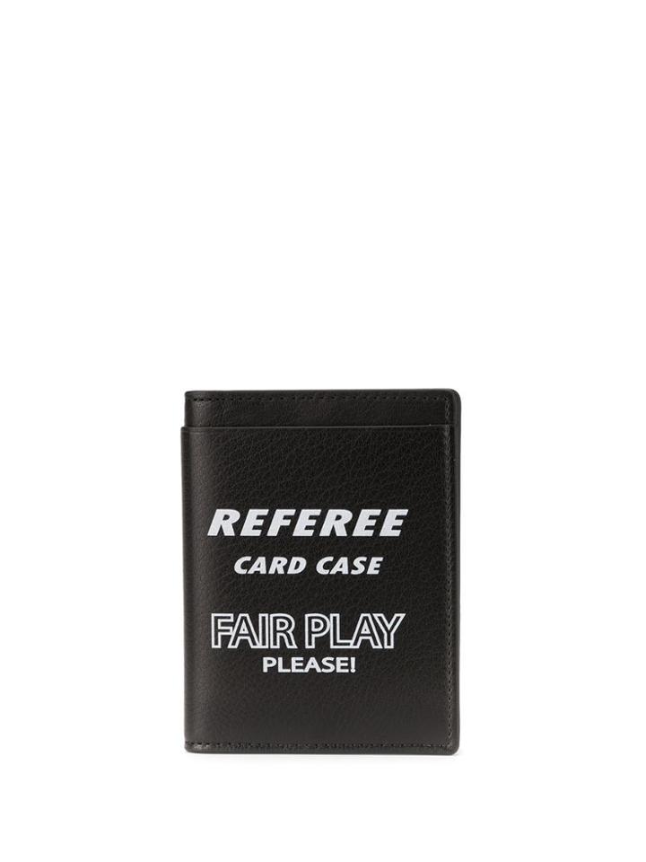 Wooyoungmi Printed Referee Card Case - Black
