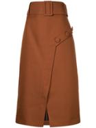 C & M Faith Belted Skirt - Brown