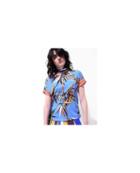 Emilio Pucci - Emilio Pucci Top Blue Silk - Women - Silk - 44, Silk
