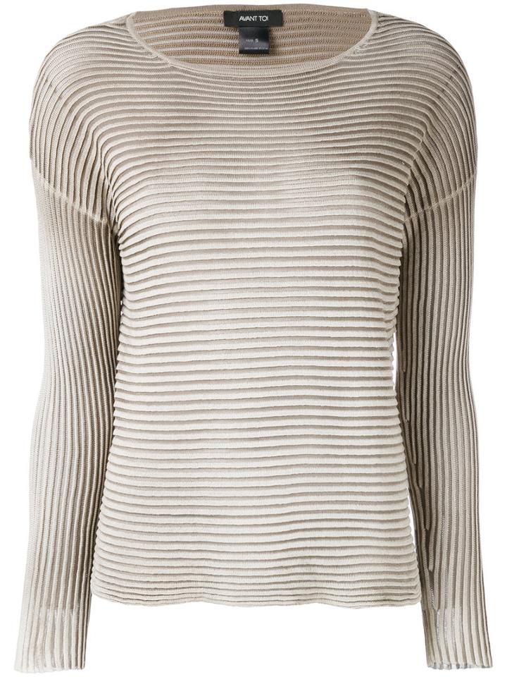 Avant Toi - Ribbed Knit Jumper - Women - Silk - S, Grey, Silk