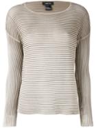 Avant Toi - Ribbed Knit Jumper - Women - Silk - S, Grey, Silk