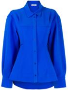 Nina Ricci Oversized Flared-hem Shirt - Blue