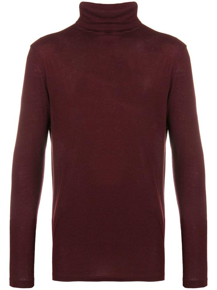 Majestic Filatures Roll Neck Sweater - Red