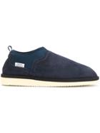Suicoke Faux Fur Lined Slip-on Sneakers - Blue