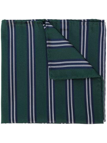 Fashion Clinic Timeless Striped Pocket Square - Green