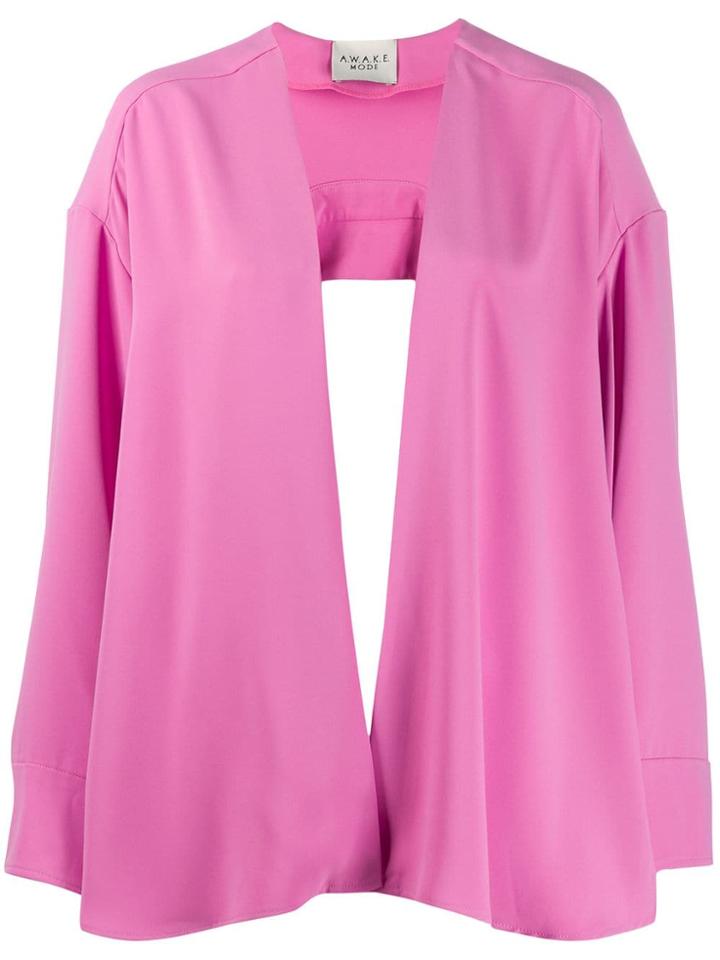 A.w.a.k.e. Mode Oversized Cape Jacket - Pink