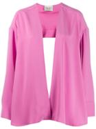 A.w.a.k.e. Mode Oversized Cape Jacket - Pink