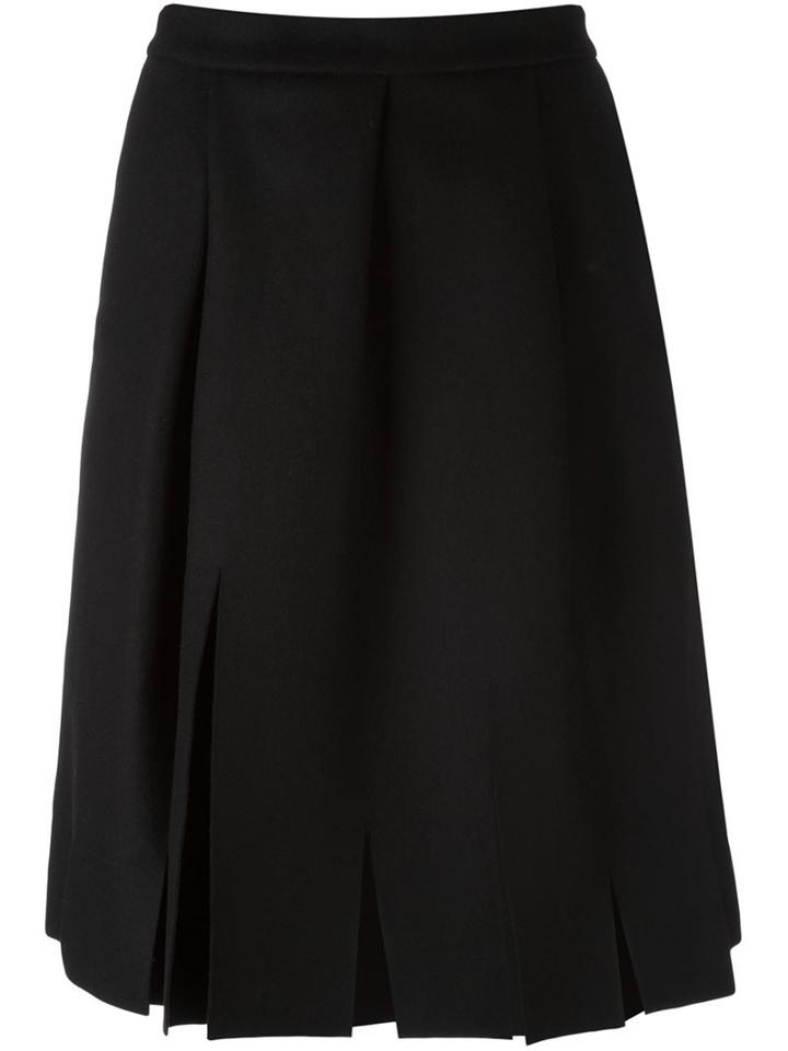 Vivienne Westwood Anglomania Slit Detail Skirt, Women's, Size: 40, Black, Cotton/polyamide/cashmere/virgin Wool