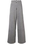 Cecilie Copenhagen Geometric Flared Trousers - Black