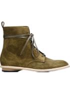 Valas Lace-up Boots, Men's, Size: 14, Green, Leather/suede