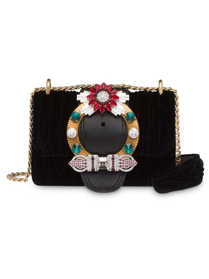Miu Miu Miu Lady Velvet Bag - Black