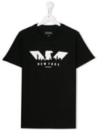 Emporio Armani Kids Teen Eagle Print T-shirt - Black