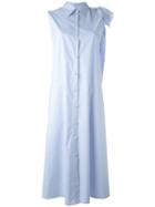 Mm6 Maison Margiela - Sleeveless Midi Shirt Dress - Women - Cotton - 42, Blue, Cotton