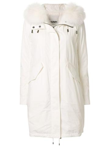 Yves Salomon Fox Fur Parka - White