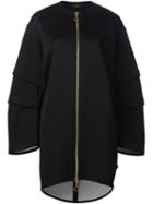 Ellery Oversized Bomber Jacket, Women's, Size: 8, Black, Acetate/cotton/polyimide