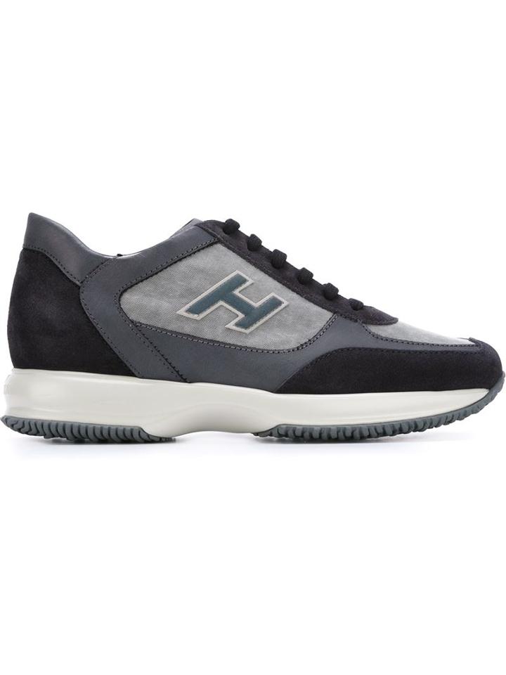 Hogan New Interactive Sneakers, Men's, Size: 6, Blue, Leather/suede/rubber