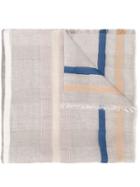 Lorena Antoniazzi Stripe Detail Scarf - Neutrals