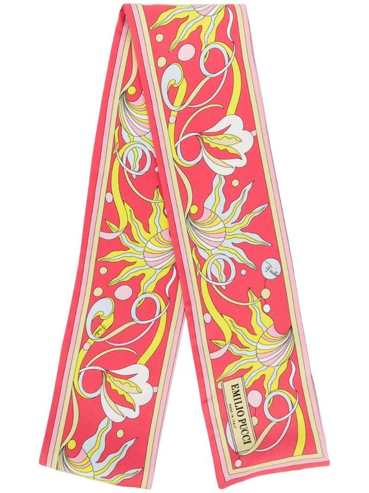 Emilio Pucci Printed Silk-twill Scarf - Yellow