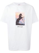 Palm Angels Unicorn Print T-shirt, Men's, Size: Medium, White, Cotton