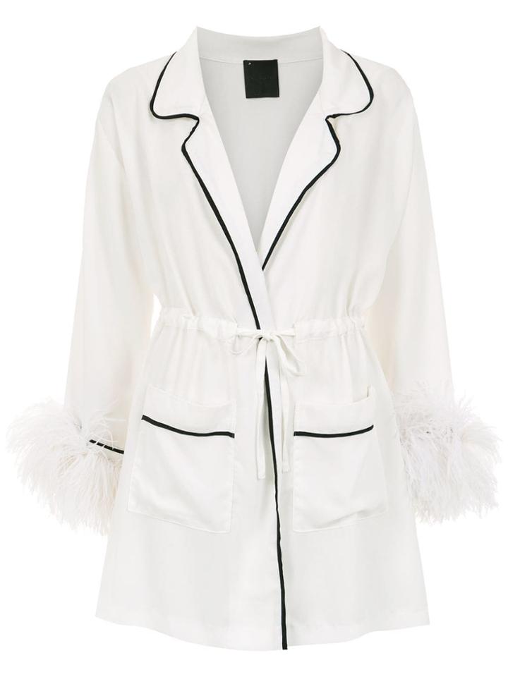 Andrea Bogosian Plum Coat - White