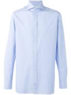 Borrelli Plain Shirt, Men's, Size: 40, Blue, Cotton
