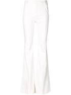 Derek Lam 10 Crosby Flared Trousers, Women's, Size: 4, White, Cotton/spandex/elastane