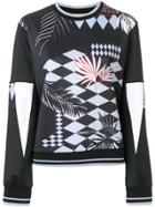 Versace Jeans Palm Tree Print Sweatshirt - Black