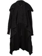 Barbara I Gongini Asymmetric Hood Sweater, Men's, Size: 50, Black, Cotton/spandex/elastane