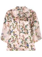 Delpozo Embellished Peplum Top - Nude & Neutrals