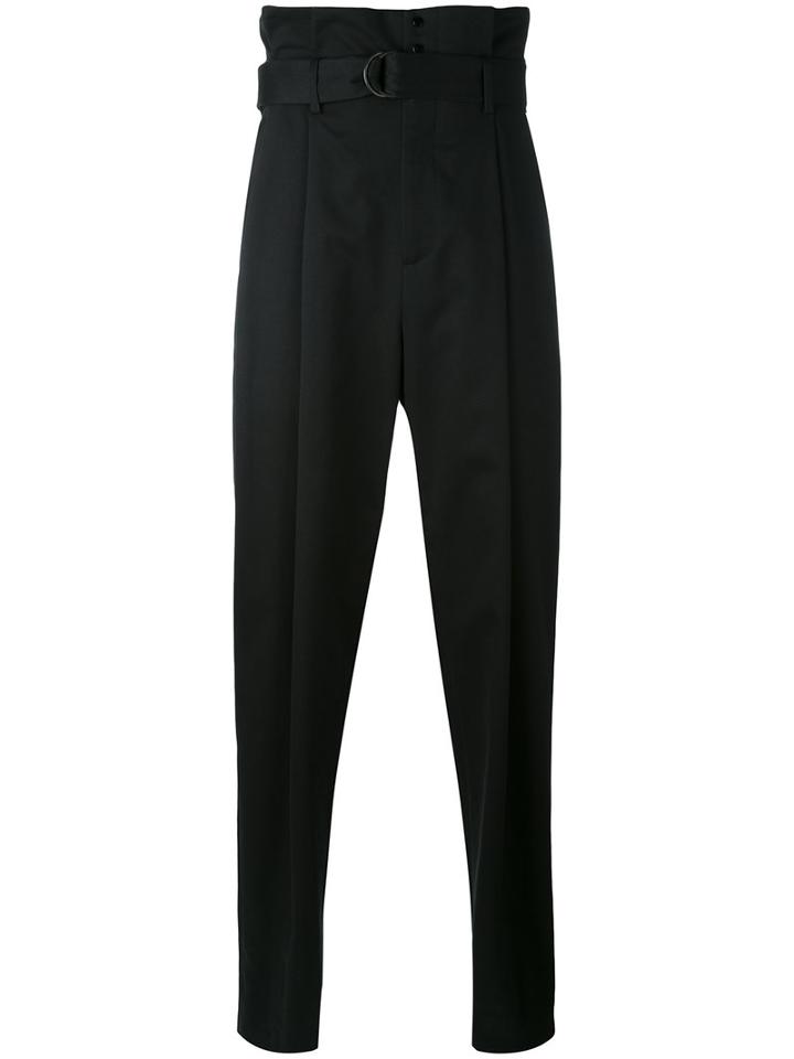 Aganovich - High-waisted Trousers - Men - Cotton - 46, Black, Cotton