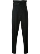 Aganovich - High-waisted Trousers - Men - Cotton - 46, Black, Cotton