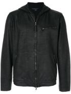John Varvatos Hooded Zipped Jacket - Black