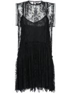 Magali Pascal Lace-embroidered Flared Dress - Black