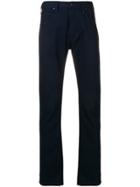Emporio Armani Straight Fit Trousers - Blue