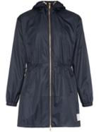 Thom Browne Hooded Zipped Parka Coat - Blue